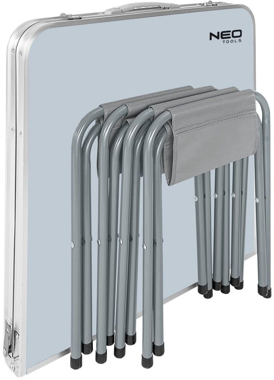 Набор стол и стулья раскладные Neo Tools, стол 120х60х54 (63-159) фото 2