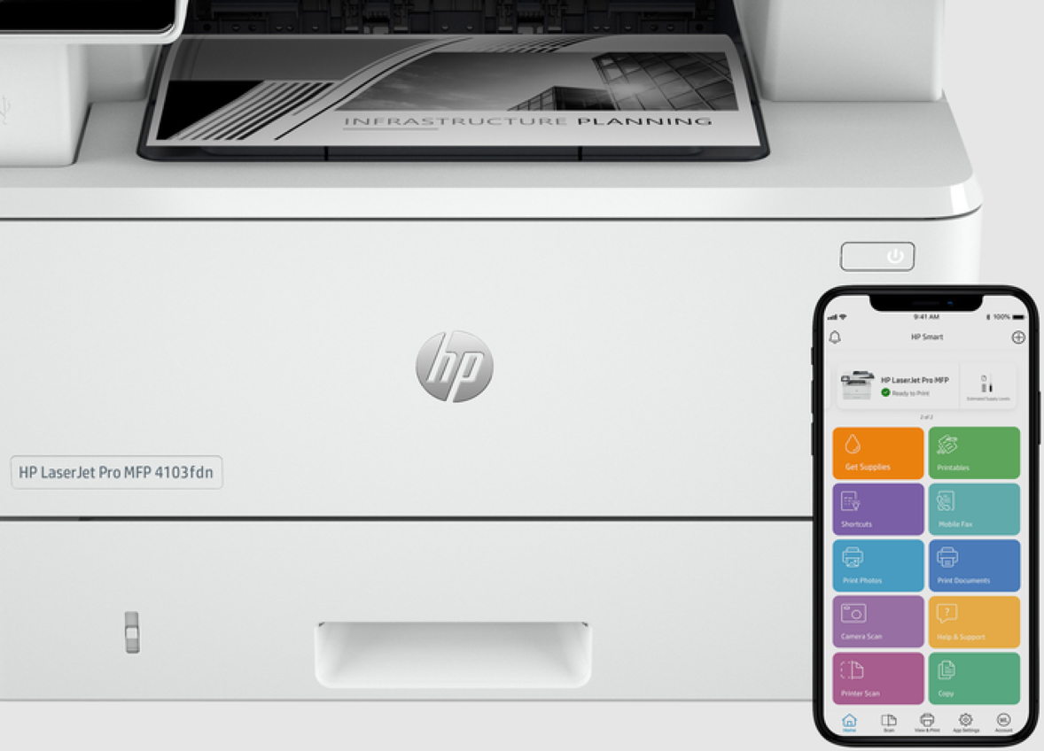 МФУ лазерное HP LaserJet Pro 4103fdn (2Z628A) фото 5