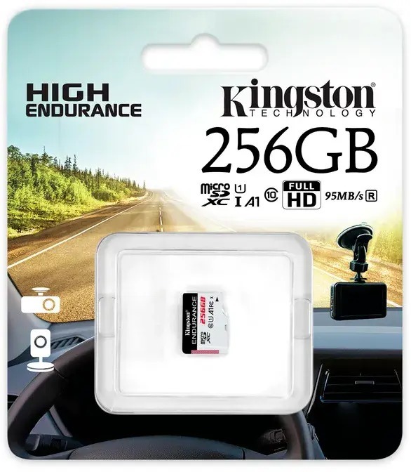 Карта памяти Kingston microSDXC 256GB High Endurance Class 10 UHS-I U1 A1 (SDCE/256GB) фото