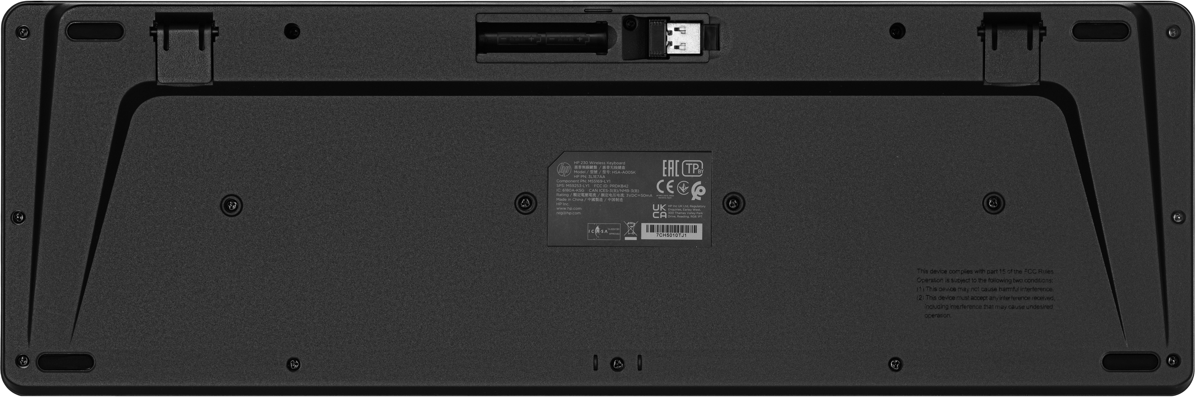Клавиатура HP 230 WL black (3L1E7AA) фото 6