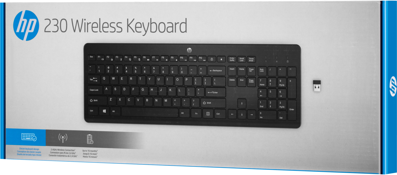 Клавиатура HP 230 WL black (3L1E7AA) фото