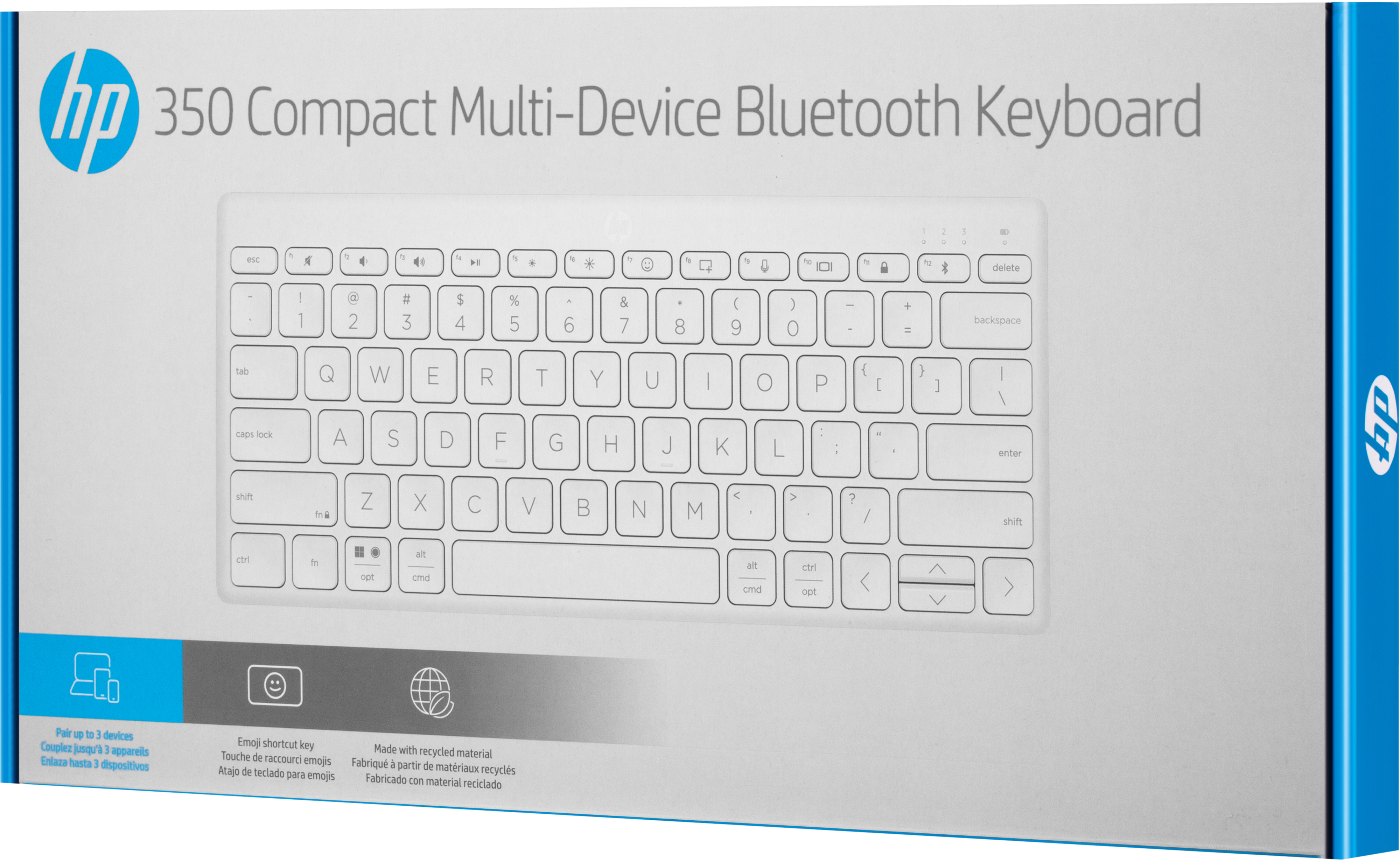 Клавиатура HP 350 Compact Multi-Device BT white (692T0AA) фото 8