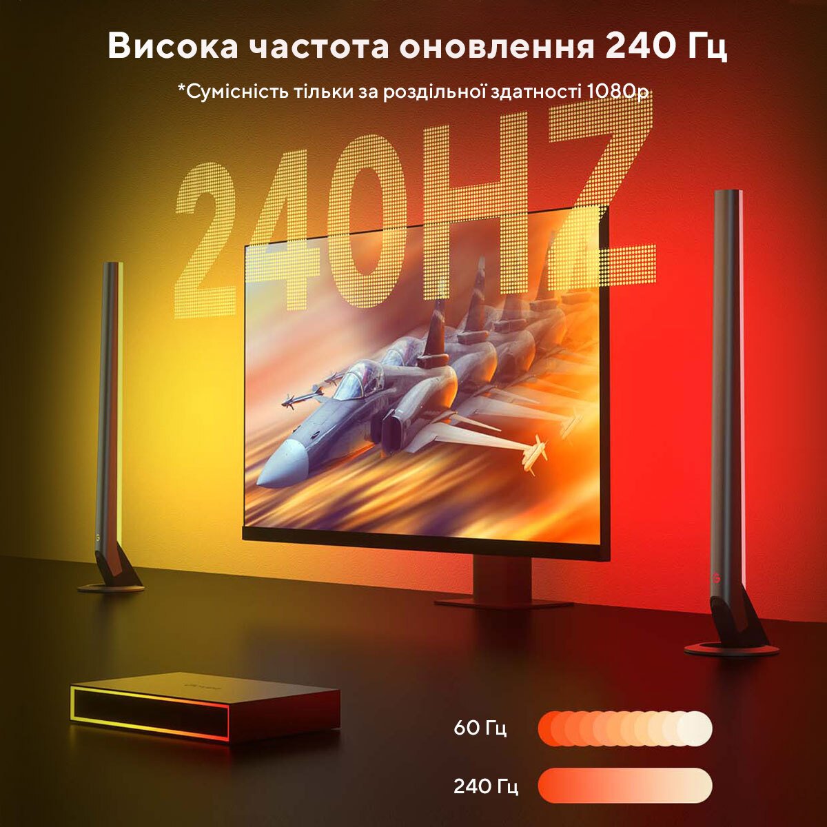 Набір адаптивного підсвічування Govee H6601 HDMI AI Gaming Kit RGB Чорний (H6601311)фото5