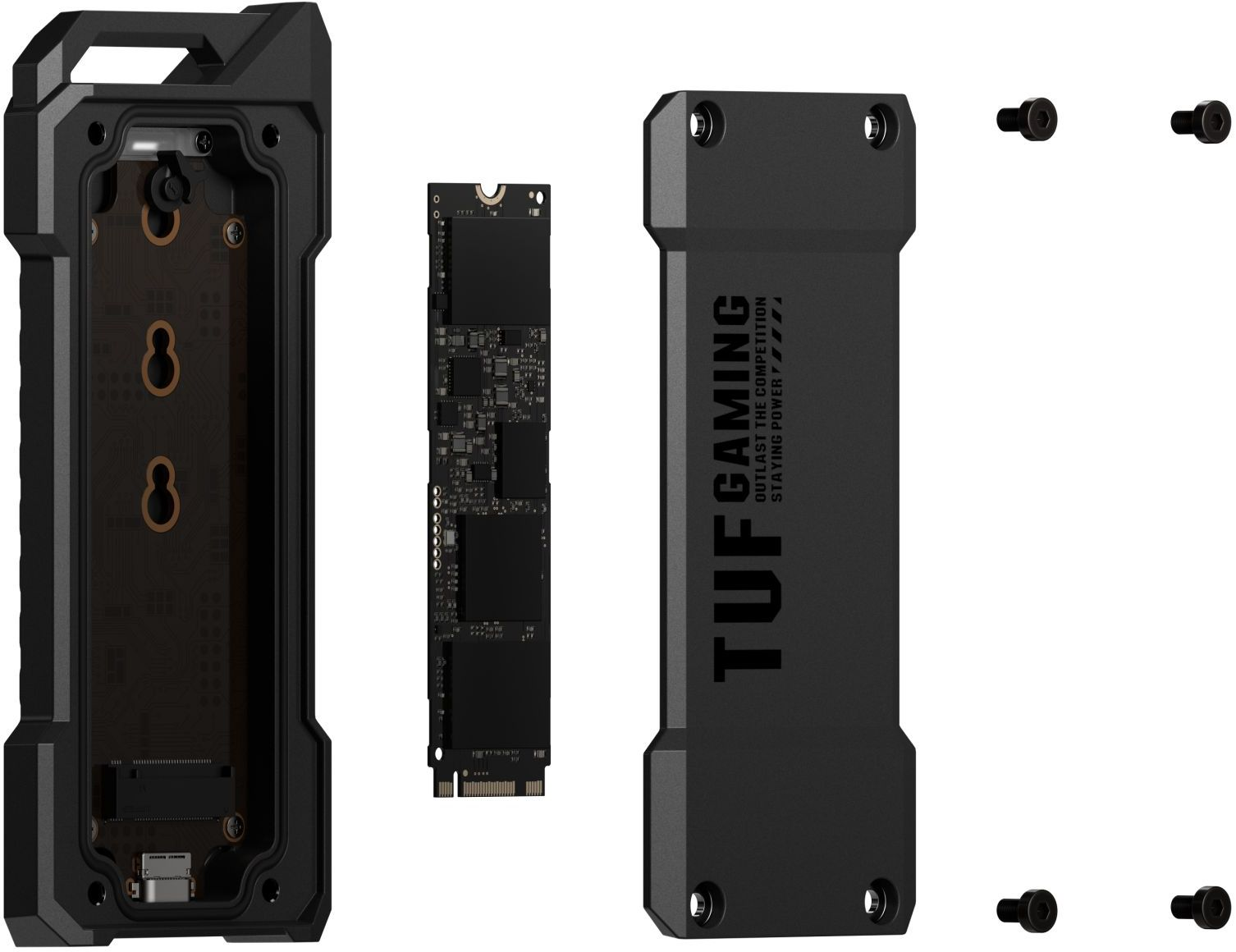 Портативный SSD M.2 ASUS TUF GAMING AS1000/BLK/G/AS USB-C 3.2 Gen 2x1 1TB (90DD02Q0-M09000) фото 9