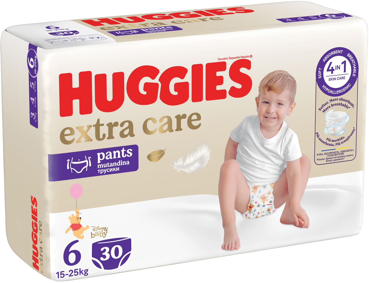Подгузники-трусики Huggies Extra Care Pants Размер 6 15-25 кг 30 шт фото 2
