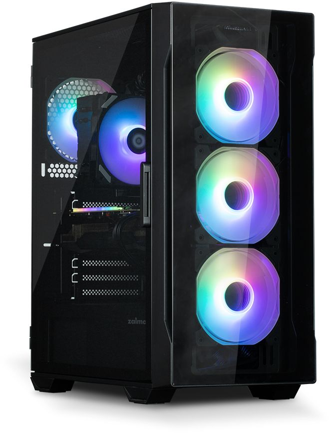 Корпус ZALMAN I3 Neo TG, без БП, 1xUSB3.0, 2xUSB2.0, 4x120mm RGB fans, TG Side/Front Panel, ATX, черный фото 3