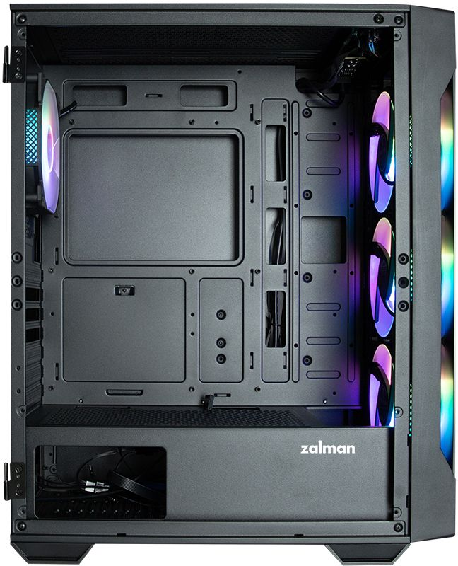 Корпус ZALMAN I3 Neo TG, без БП, 1xUSB3.0, 2xUSB2.0, 4x120mm RGB fans, TG Side/Front Panel, ATX, черный фото 4