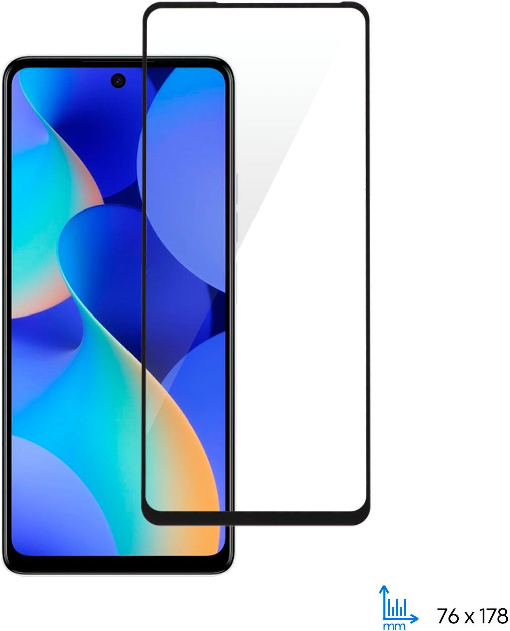 Защитное стекло 2E для TECNO Spark 10 Pro (KI7), 2.5D FCFG, black border (2E-TC-SP10P-SMFCFG-BB) фото 