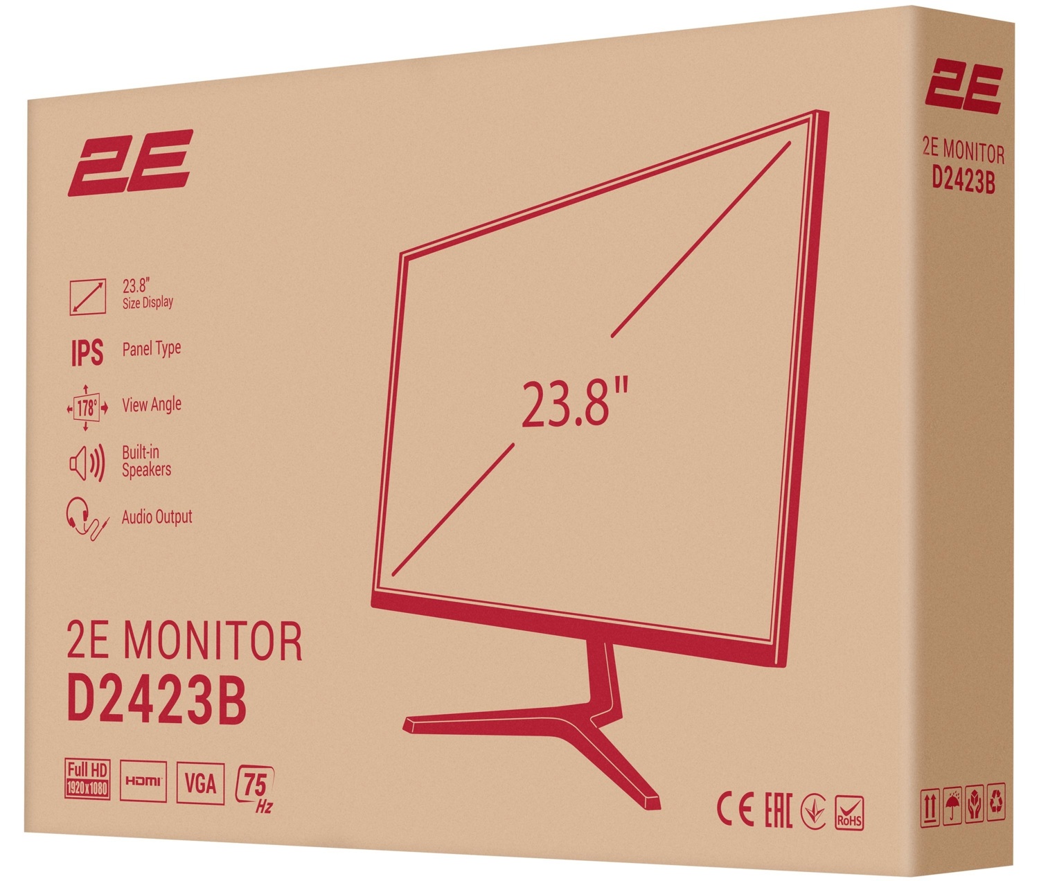 Монитор 23.8" 2E D2423B (2E-D2423B-01.UA) фото