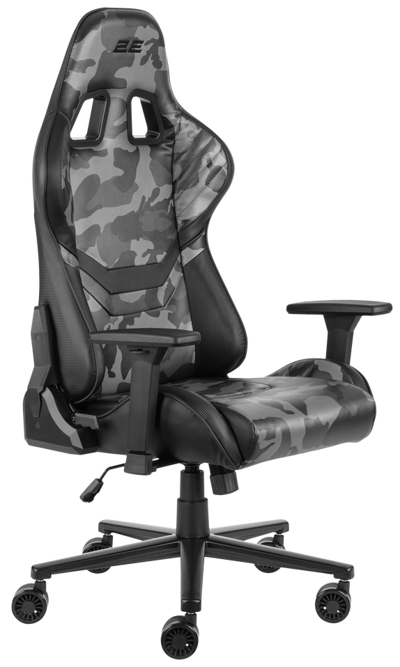 Крісло ігрове 2E Gaming HIBAGON II Black/Camoфото3