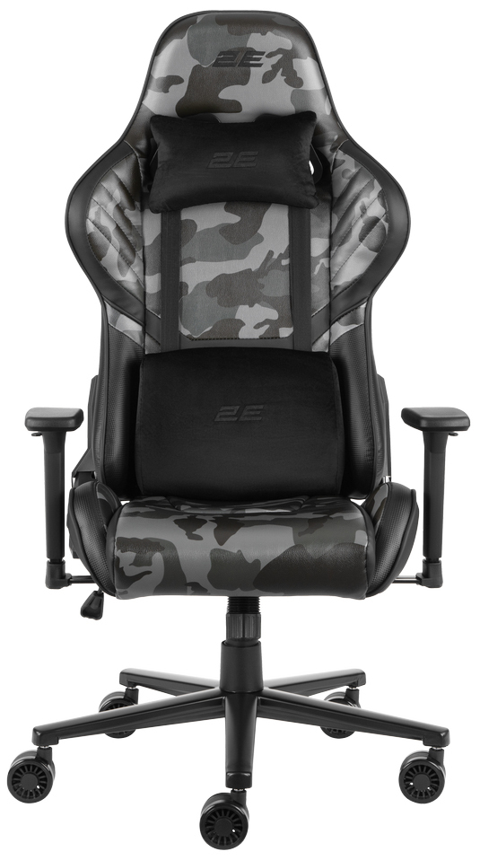 Крісло ігрове 2E Gaming HIBAGON II Black/Camoфото2