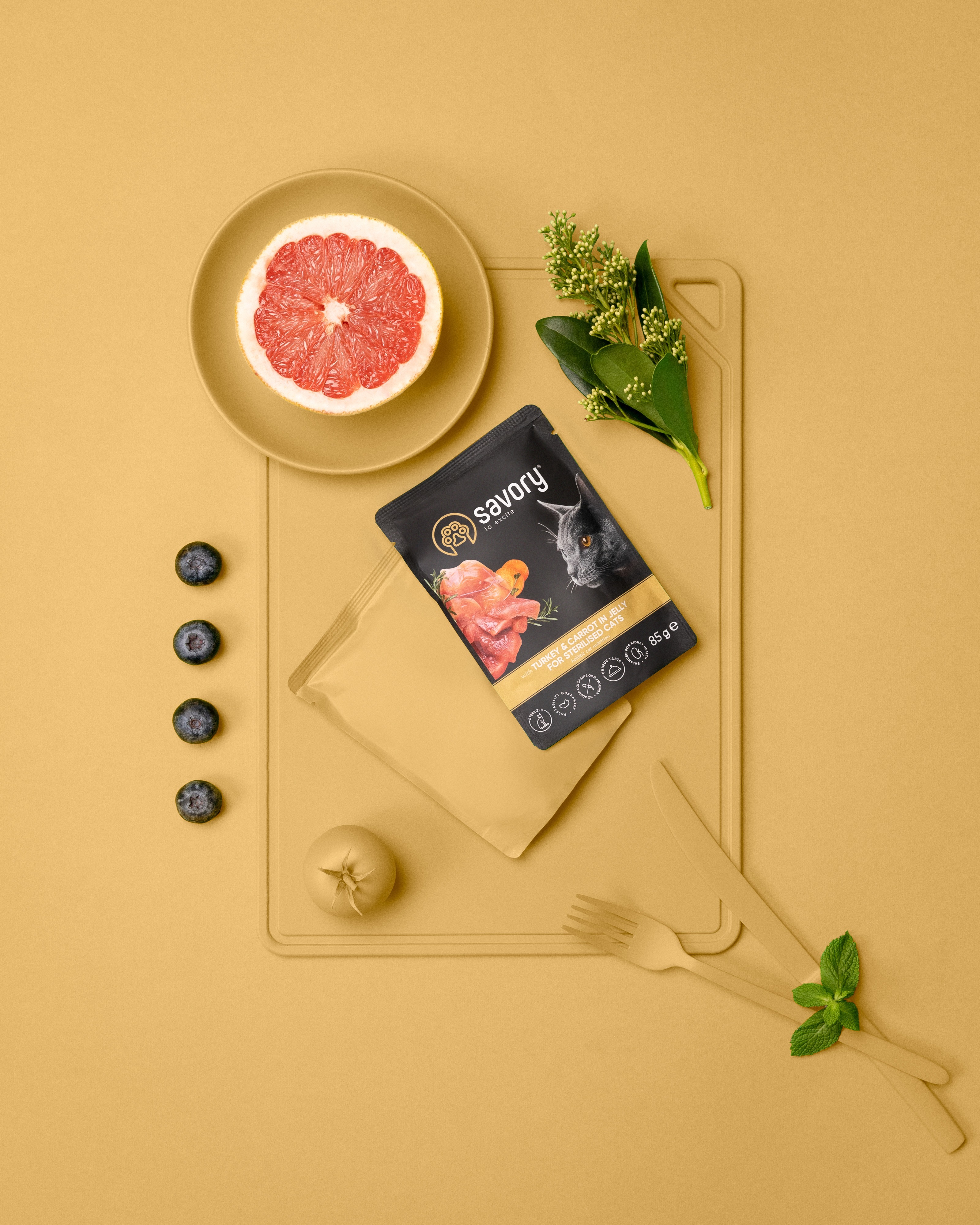 Влажный корм Savory для стерилизованных кошек, индейка с морковью в желе, пауч, 85 г фото 5