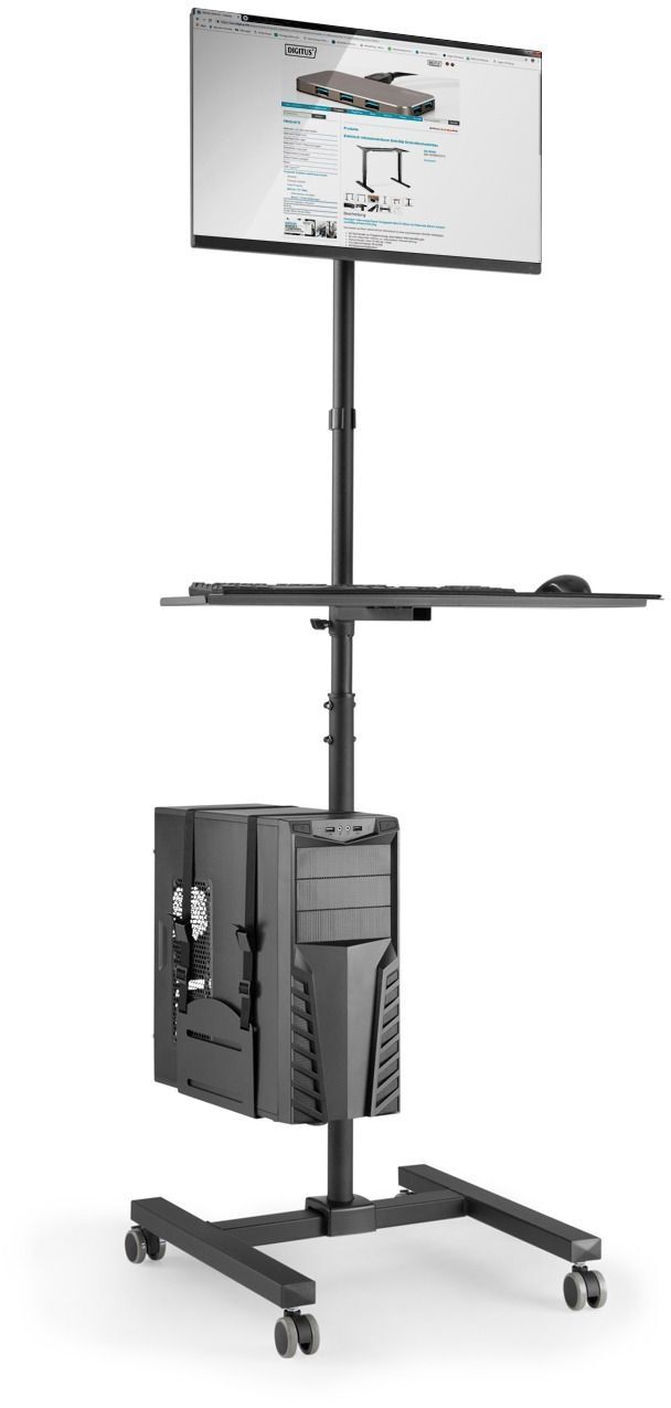 Крепление DIGITUS Mobile workstation, max. 8 kg load, 32" screen max., black (DA-90374) фото 2