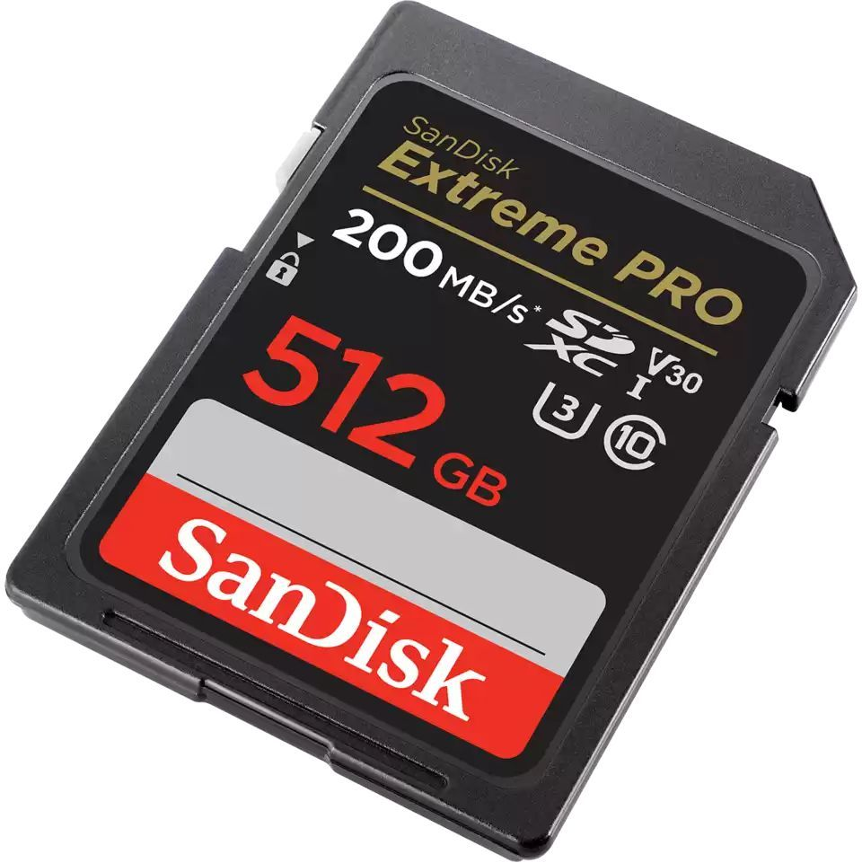Карта пам'яті SanDisk SD 512GB C10 UHS-I U3 R200/W140MB/s Extreme Pro V30 (SDSDXXD-512G-GN4IN)фото