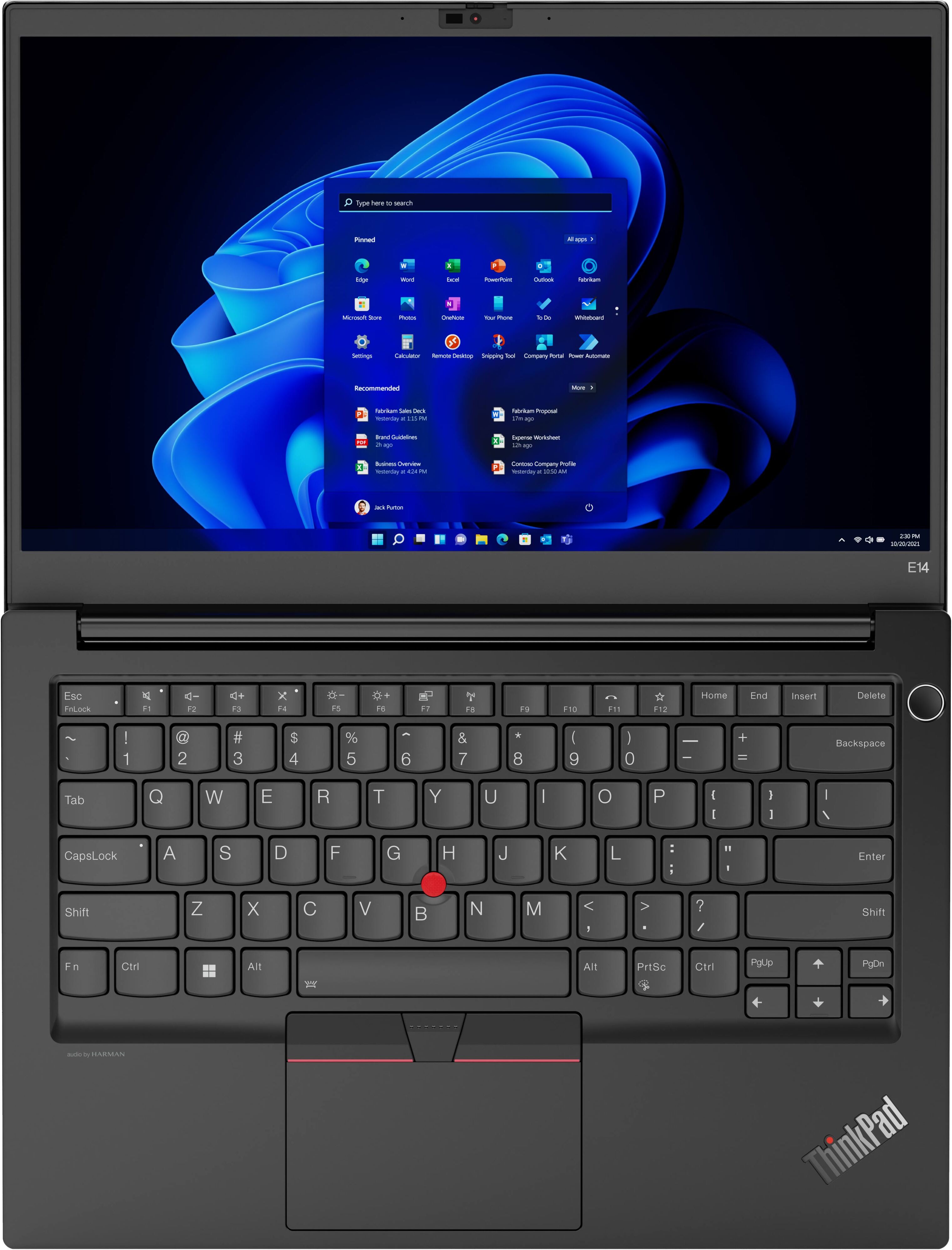 Ноутбук LENOVO ThinkPad E14 Gen 4 Black (21E3006BRA)фото3