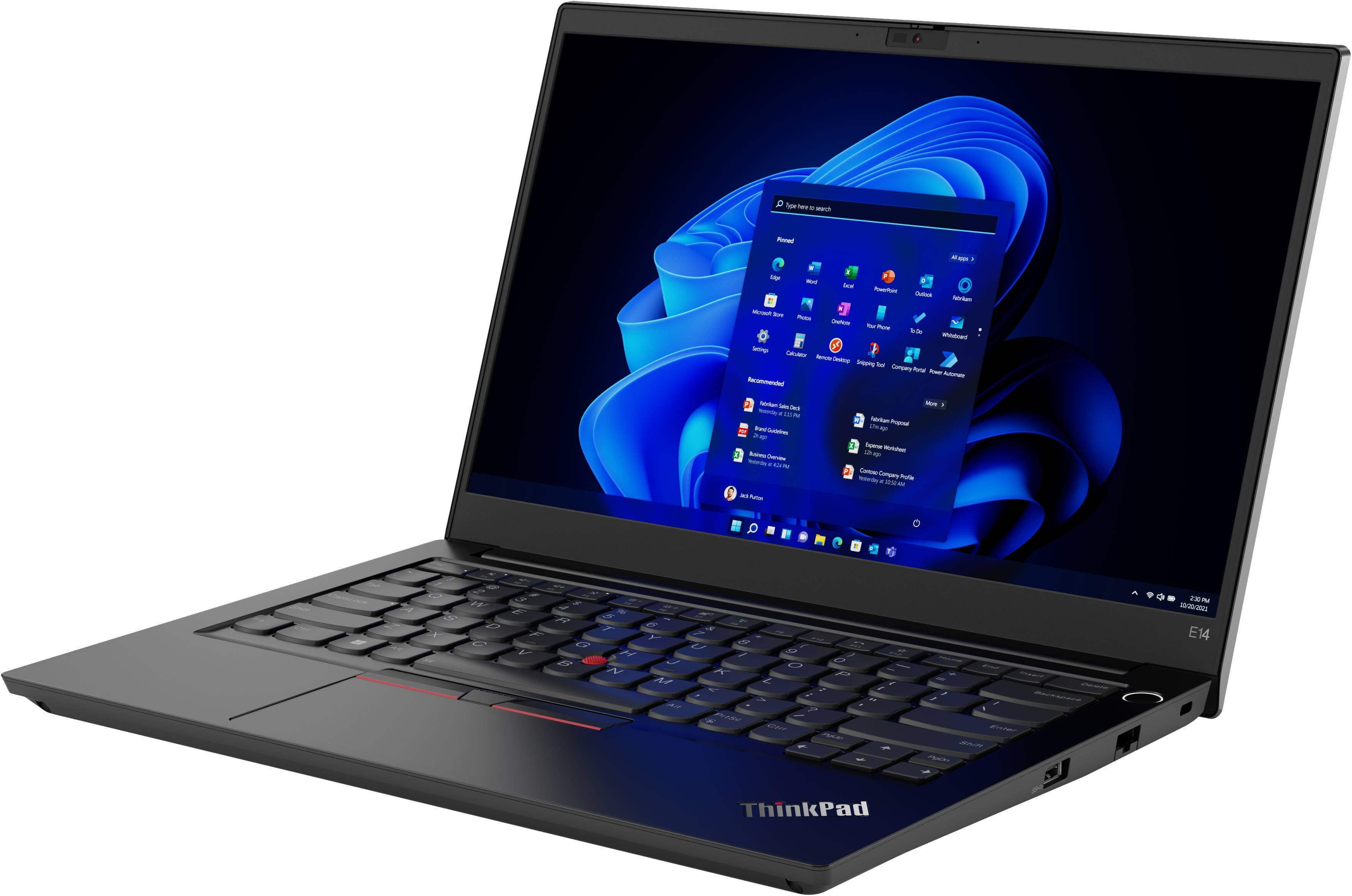 Ноутбук LENOVO ThinkPad E14 Gen 4 Black (21E3006BRA)фото4
