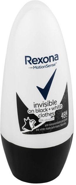 Антиперспірант кульковий Rexona Невидимий на чорному та білому одязі 50млфото3