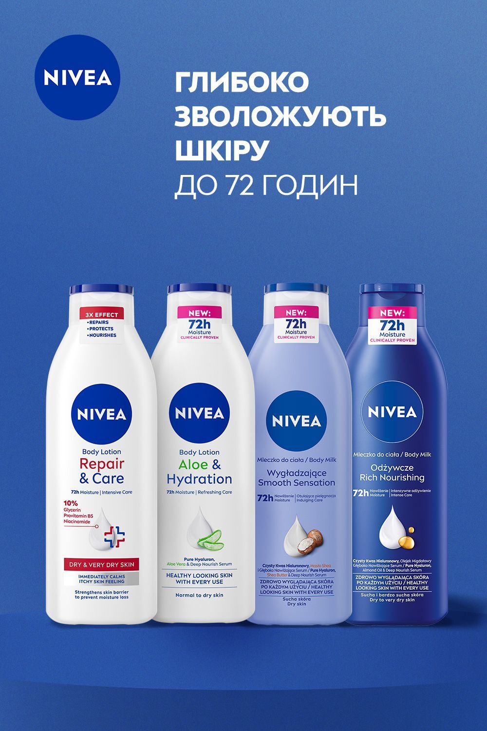 Лосьон для тела Nivea body в алоэ 250мл фото 