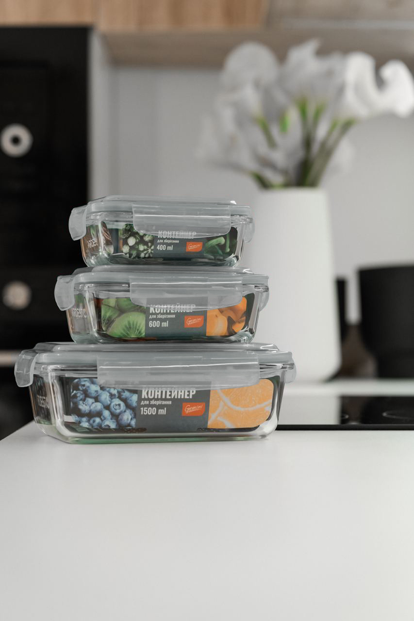 Контейнер для хранения ARDESTO Gemini 1500 мл, прямоугольный (AR1215RB) фото 12