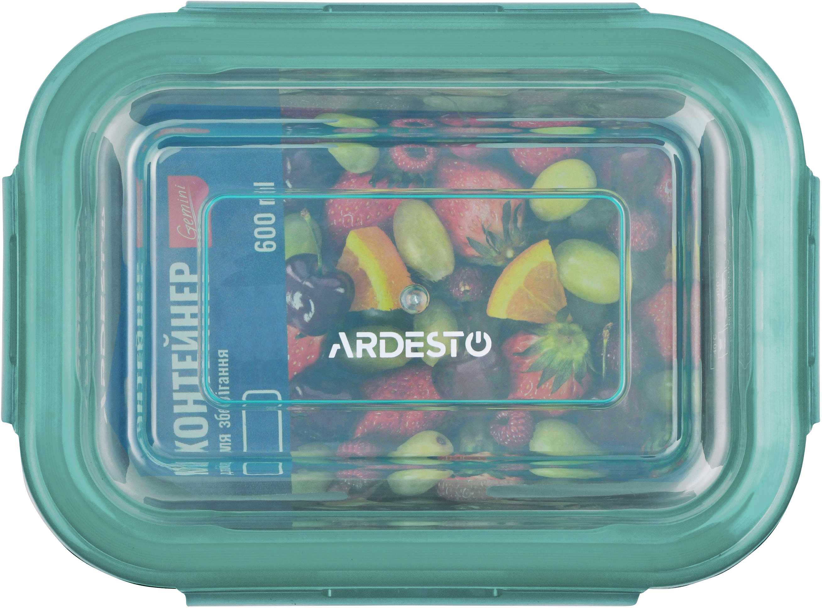 Контейнер для зберігання ARDESTO Gemini 600 мл, прямокутний (AR1260RB)фото2