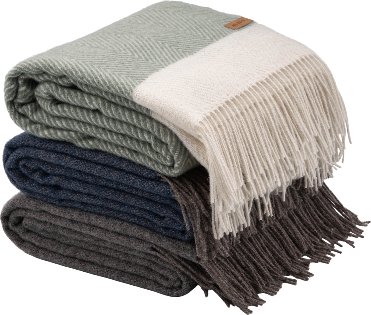 Плед ARDESTO Leonardo Bianco 140x200см, 100% шерсть, зеленый (ART0504LB) фото