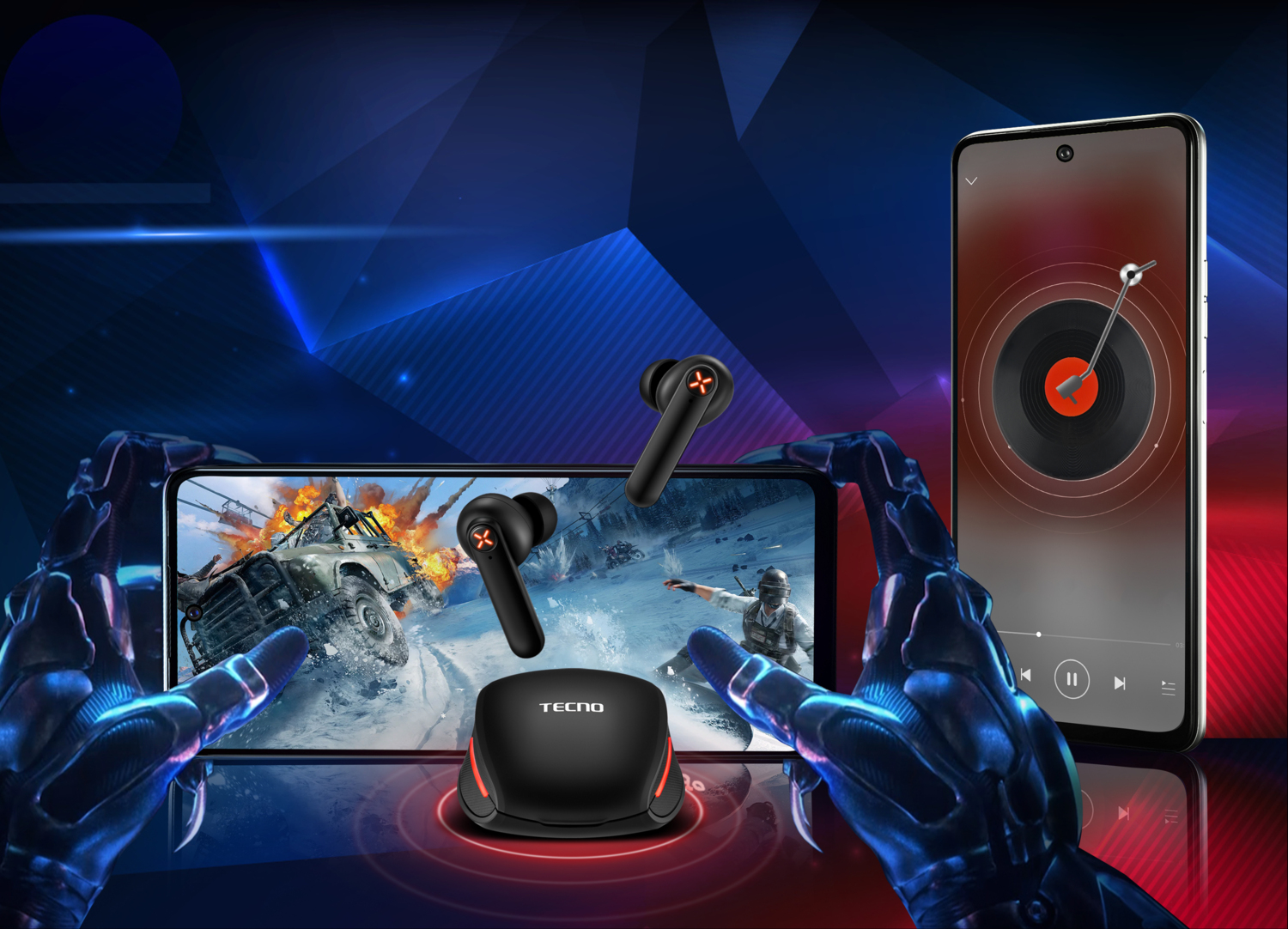 Навушники TECNO G01 Black (4895180780899)фото