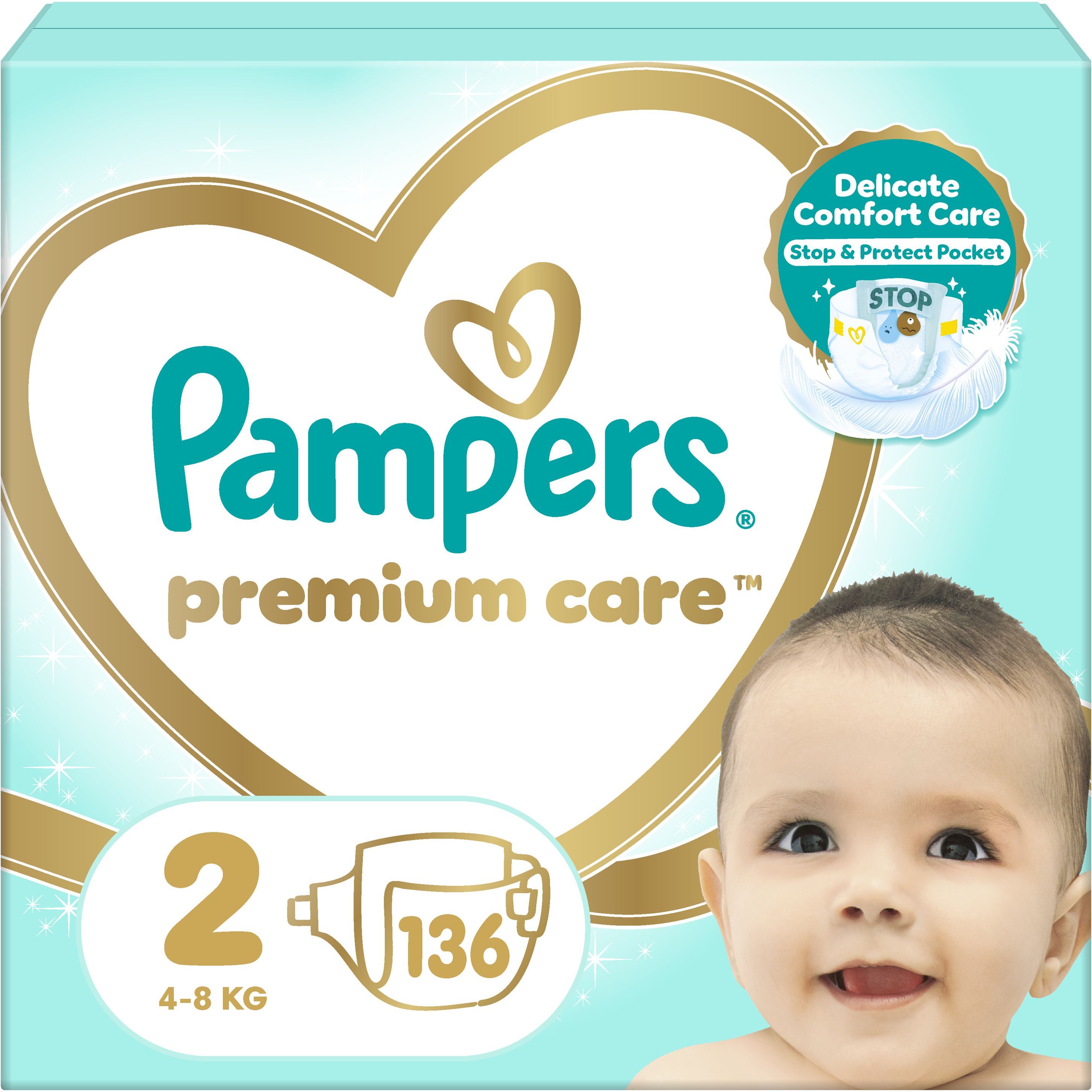 Підгузки Pampers Premium Care Розмір 2 4-8 кг 136 штфото2