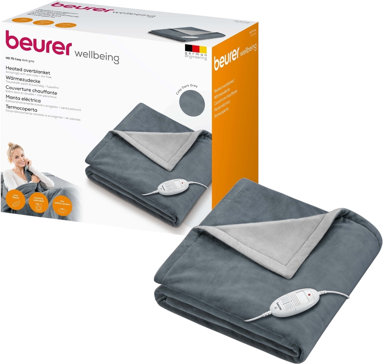 Електричне простирадло Beurer HD 75 Dark greyфото2