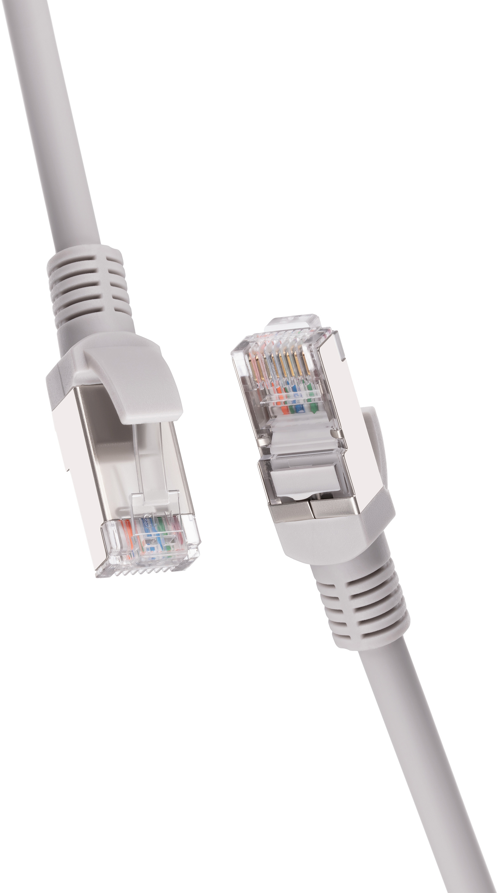 Патч-корд 2E САТ 5e, FTP, 2м, 26AWG, RJ45, 7/0.16, Cu, LSZH, Grey (2E-PC5ECU-FTP2LSZH-GRY)фото