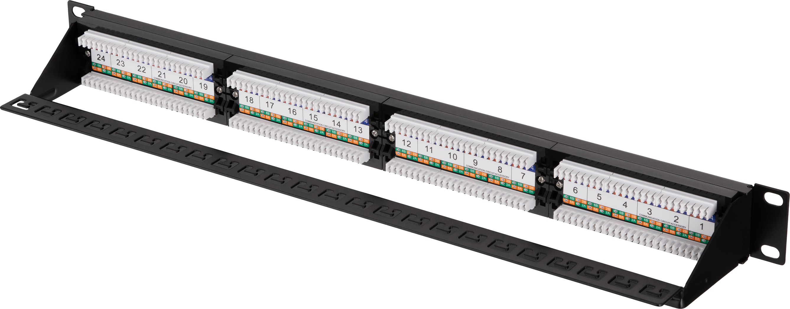 Патч-панель 2E САТ 6, UTP, 19", 1U, 24 порти, зібрана (2E-PPNL6E-UTP-24)фото4