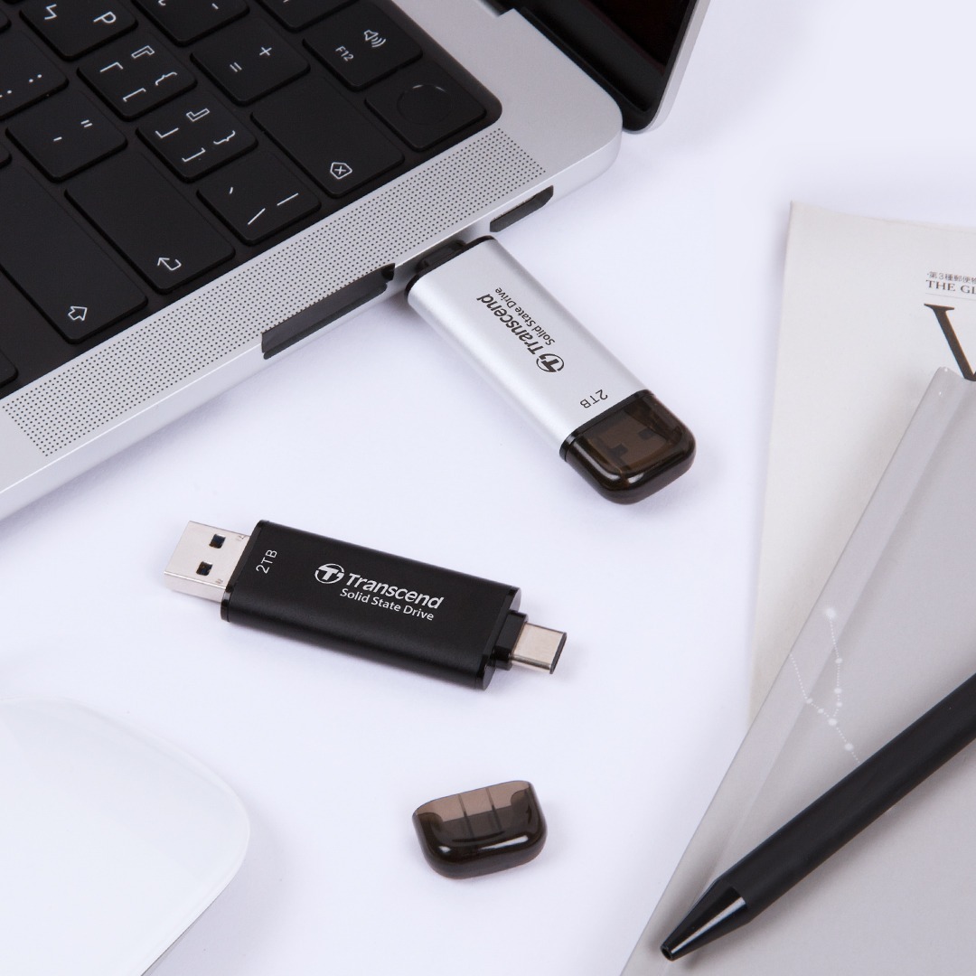 ≡ Портативний SSD Transcend 256GB USB 3.1 Gen 2 Type-A/C ESD310