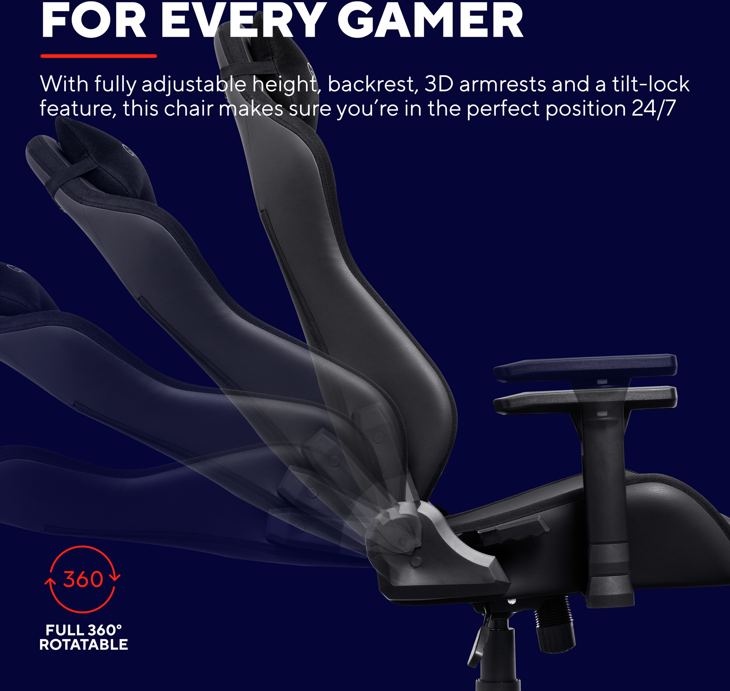 Крісло ігрове Trust GXT714 RUYA ECO Blackфото9