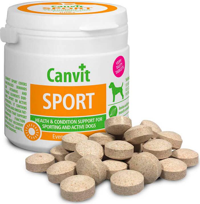 Витаминно-минеральный комплекс для собак Сanvit Sport укрепление при нагрузках 100 гр фото 2