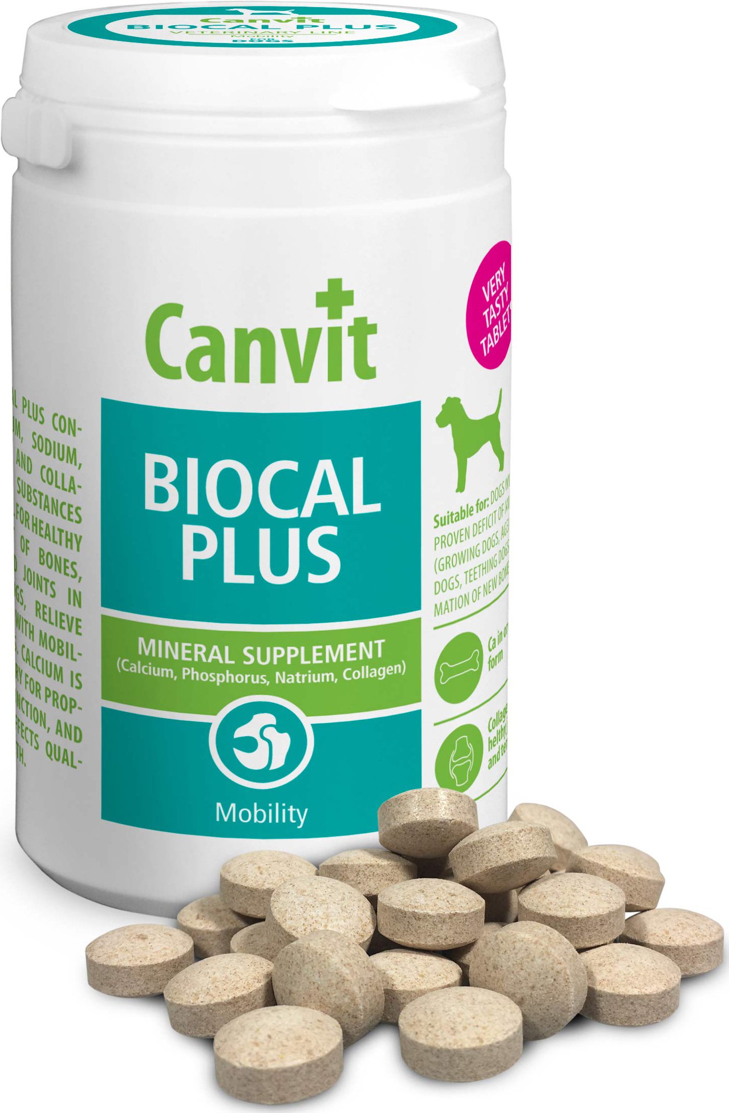 Кальций для собак Canvit Biocal Plus таблетки 230 шт фото 2