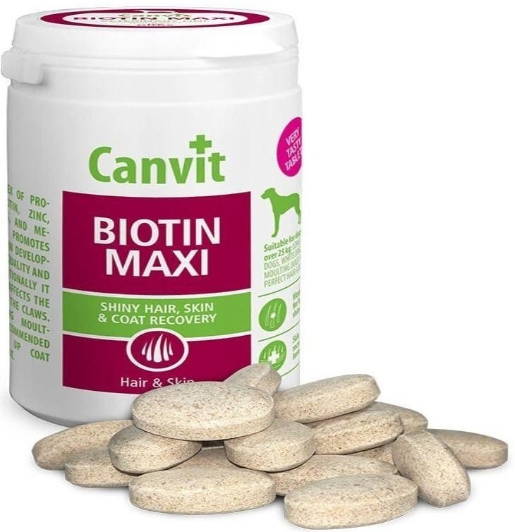 Вітаміно-мінеральний комплекс для собак великих порід Canvit Biotin Maxi таблетки 166 штфото2