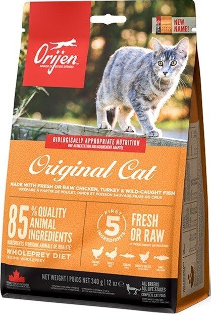 Сухой корм для молодых и взрослых кошек всех пород Orijen Original Cat 340 гр фото 2