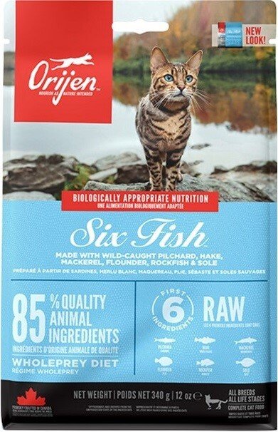 Сухой корм для кошек и котят всех пород Orijen Six Fish Cat 0.34 кг фото 5