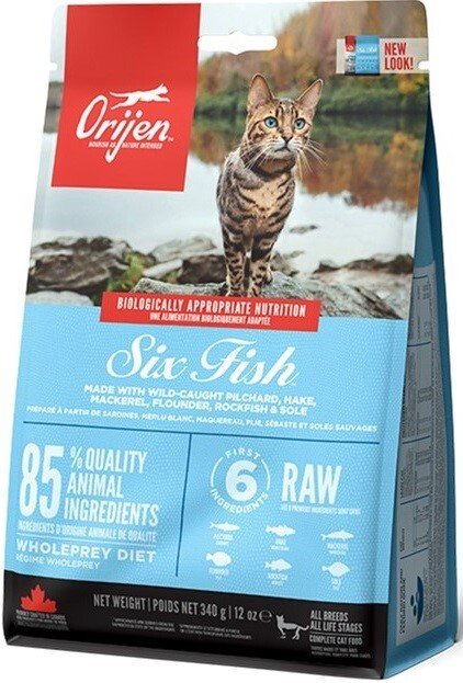 Сухой корм для кошек и котят всех пород Orijen Six Fish Cat 0.34 кг фото 6