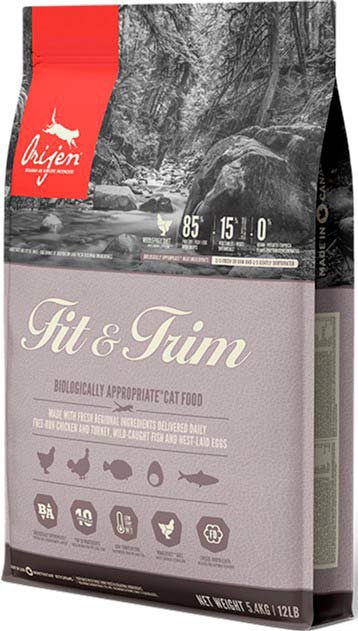 Сухой корм для кошек всех пород c избыточным весом Orijen Fit & Trim 5.4 кг фото 3