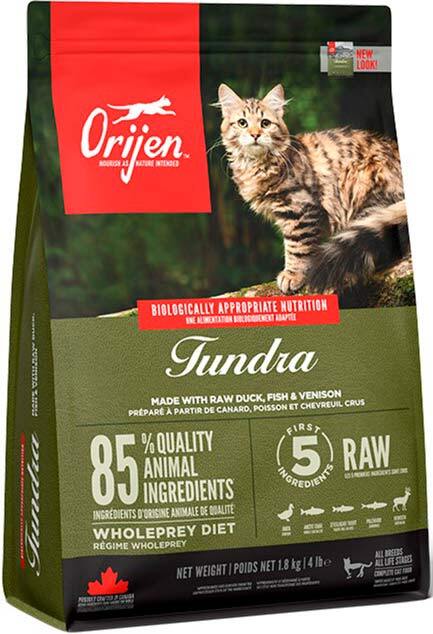 Сухий корм для кішок всіх порід та вікових груп Orijen Tundra Cat з м`ясом дичини, риби та птиці 1.8 кгфото2