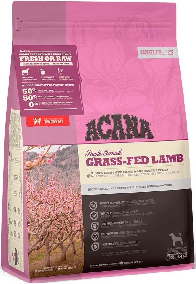 Сухий гіпоалергенний корм для собак Acana Grass-Fed Lamb 340 грфото2