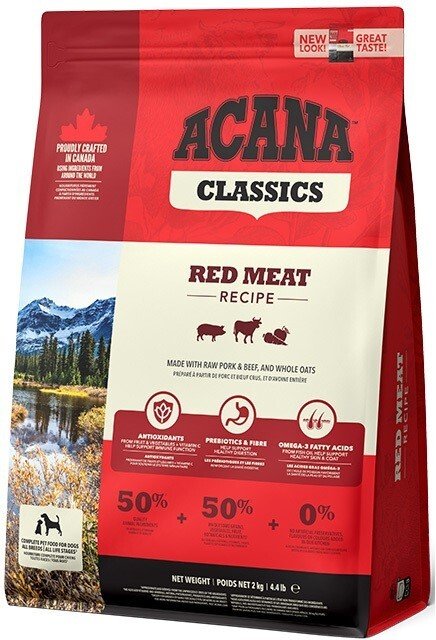 Сухой корм для собак различных пород на всех стадиях жизни Acana Classic Red ягненок, гровядина, свинина 2 кг фото 2