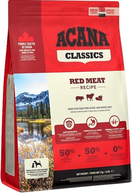 Сухой корм для собак различных пород на всех стадиях жизни Acana Classic Red ягненок, гровядина, свинина 2 кг фото 3