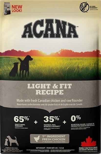 Сухой корм для взрослых собак всех пород Acana Light & Fit против ожирения 6 кг фото 2