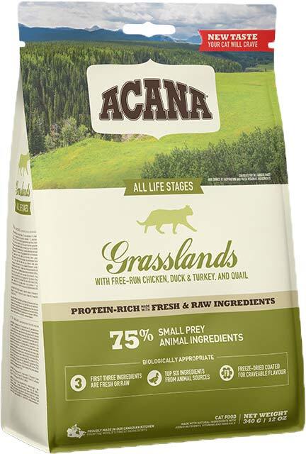 Сухий корм для кішок всіх порід Acana Grasslands Cat зі смаком курчат, індички та качки 340 грфото2