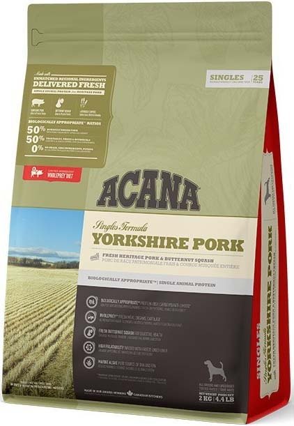 Сухой гипоаллергенный корм для собак пород Acana Yorkshire Pork 2 кг фото 3