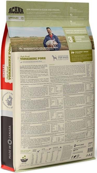 Сухий гіпоалергенний корм для собак Acana Yorkshire Pork 6 кгфото4