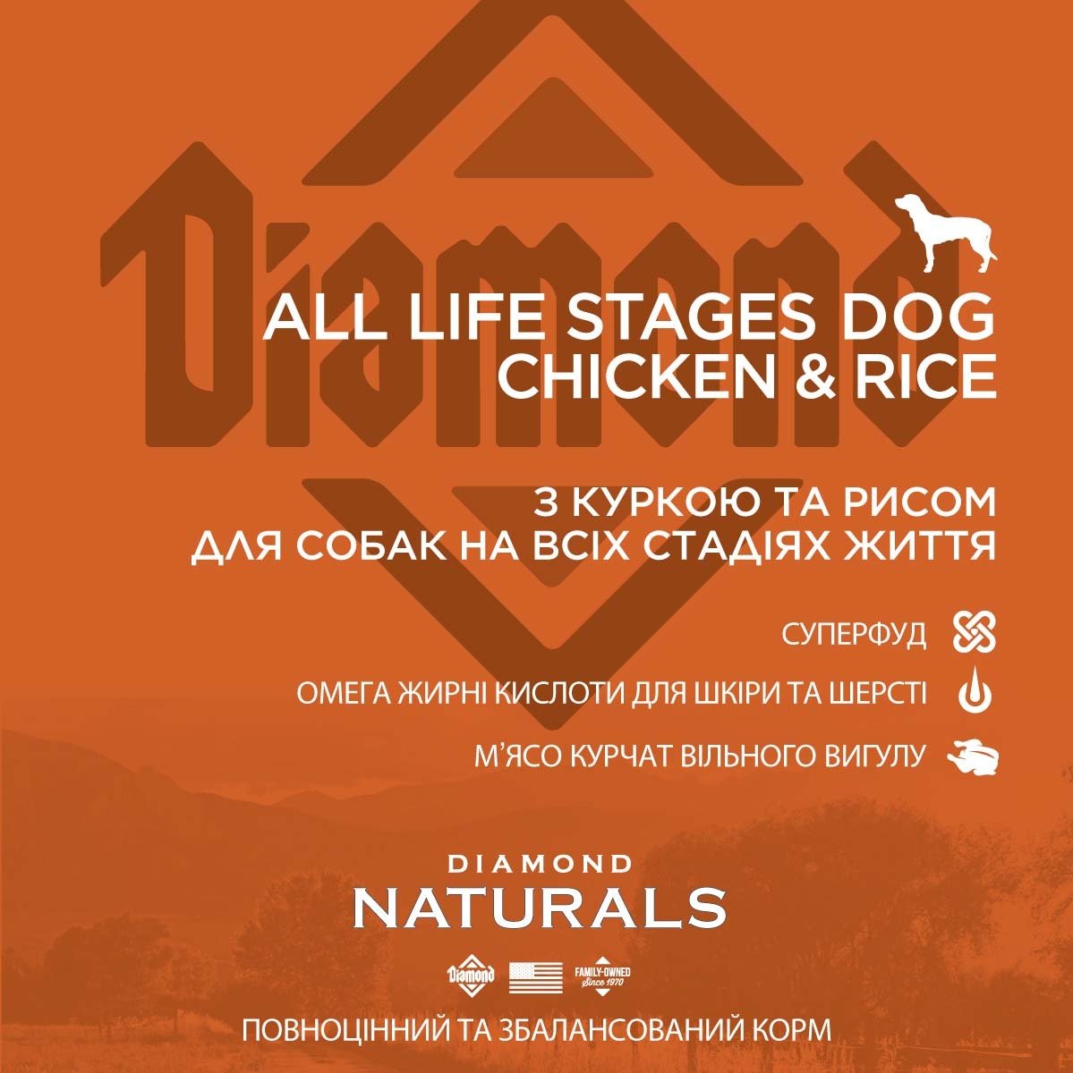 Сухий корм для собак Diamond Naturals All Life Stages Dog Chicken&Rice з куркою та рисом 2 кгфото4