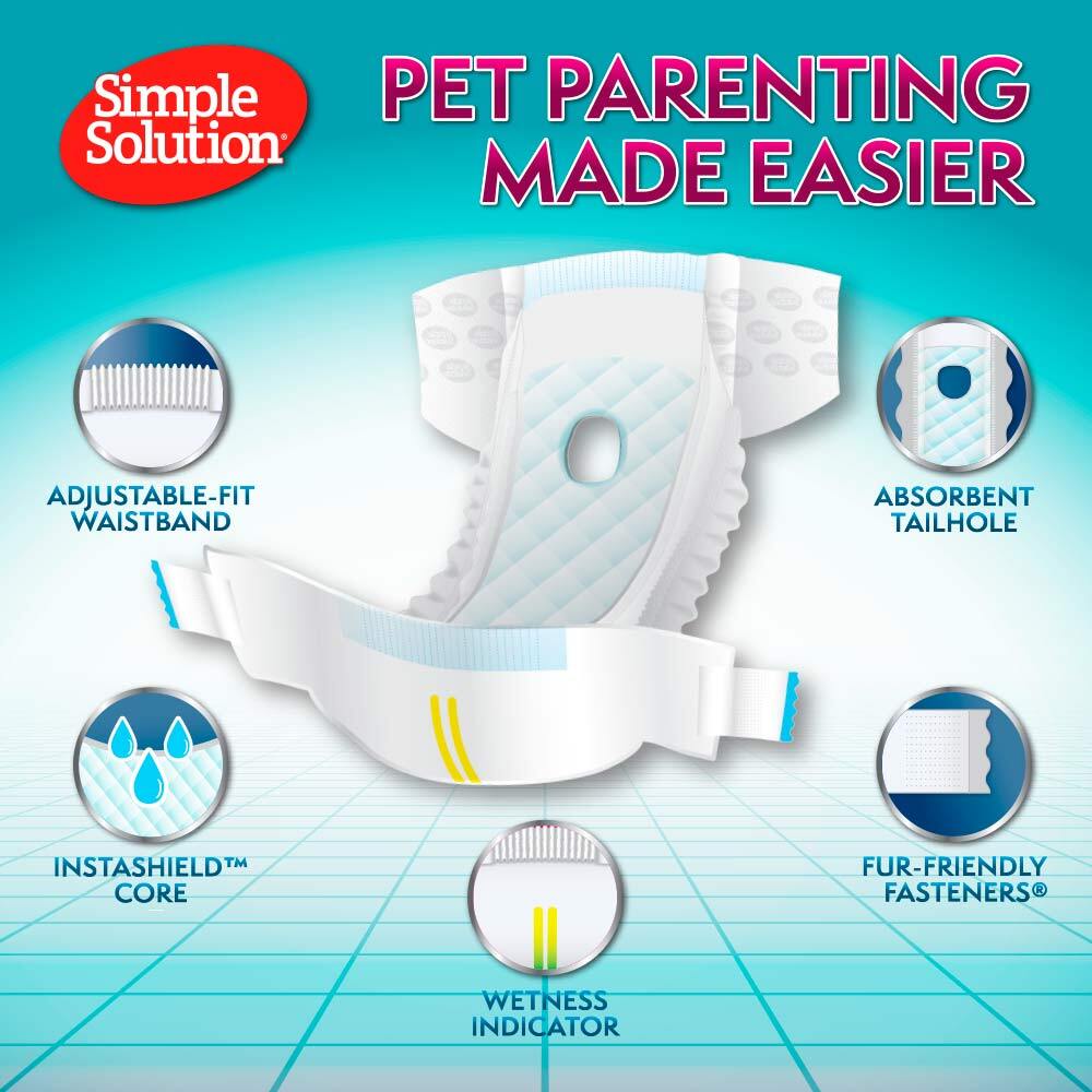 Гигиенические прокладки для собак Simple Solution Disposable Diapers XS/TOY 12 шт фото 3