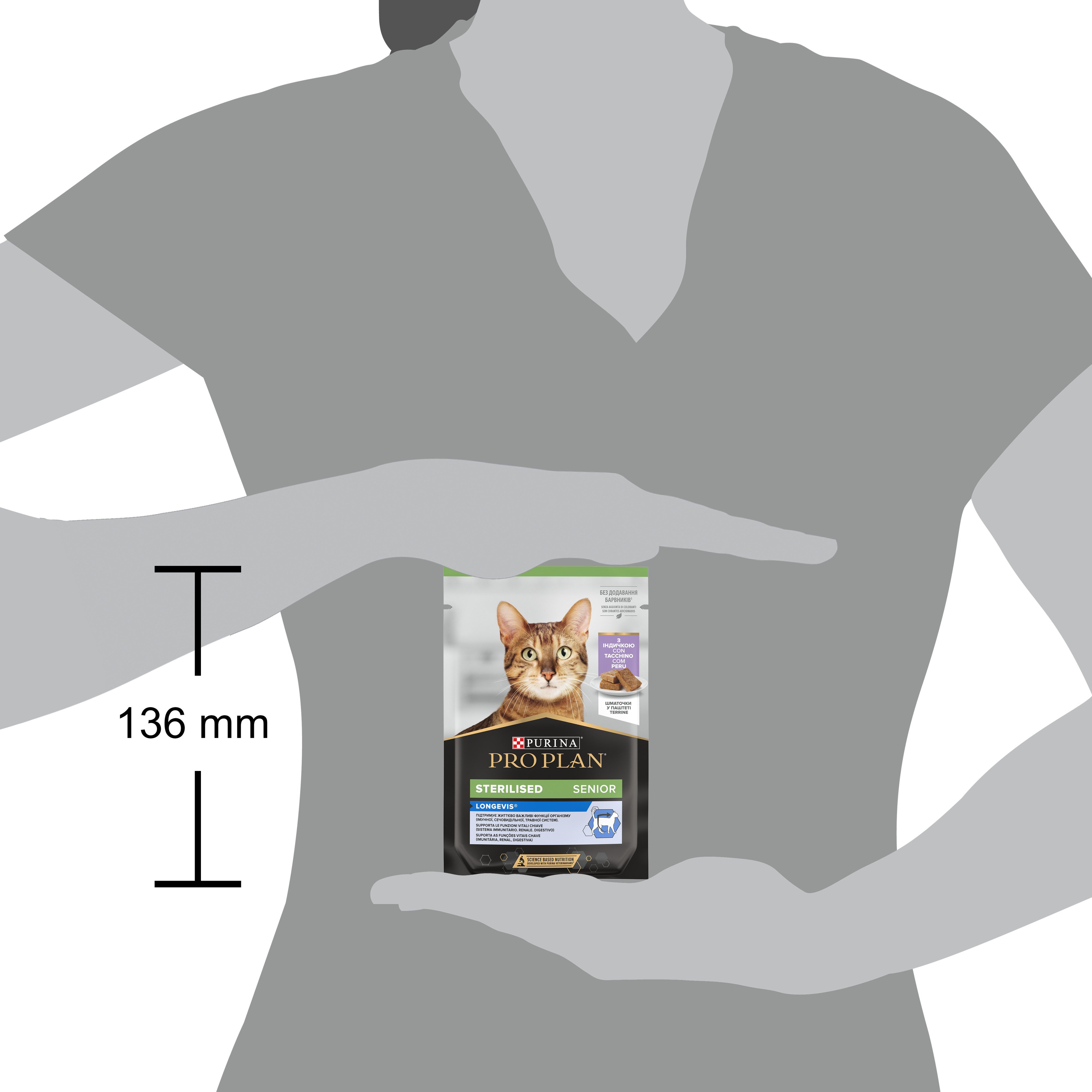 Вологий корм для кастрованих кішок старше семи років Purina ProPlan Sterilised з індичкою 75 гфото9